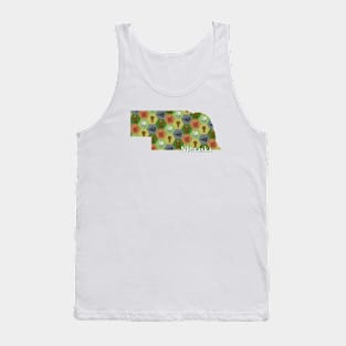 Nebraska State Map Board Games Tank Top